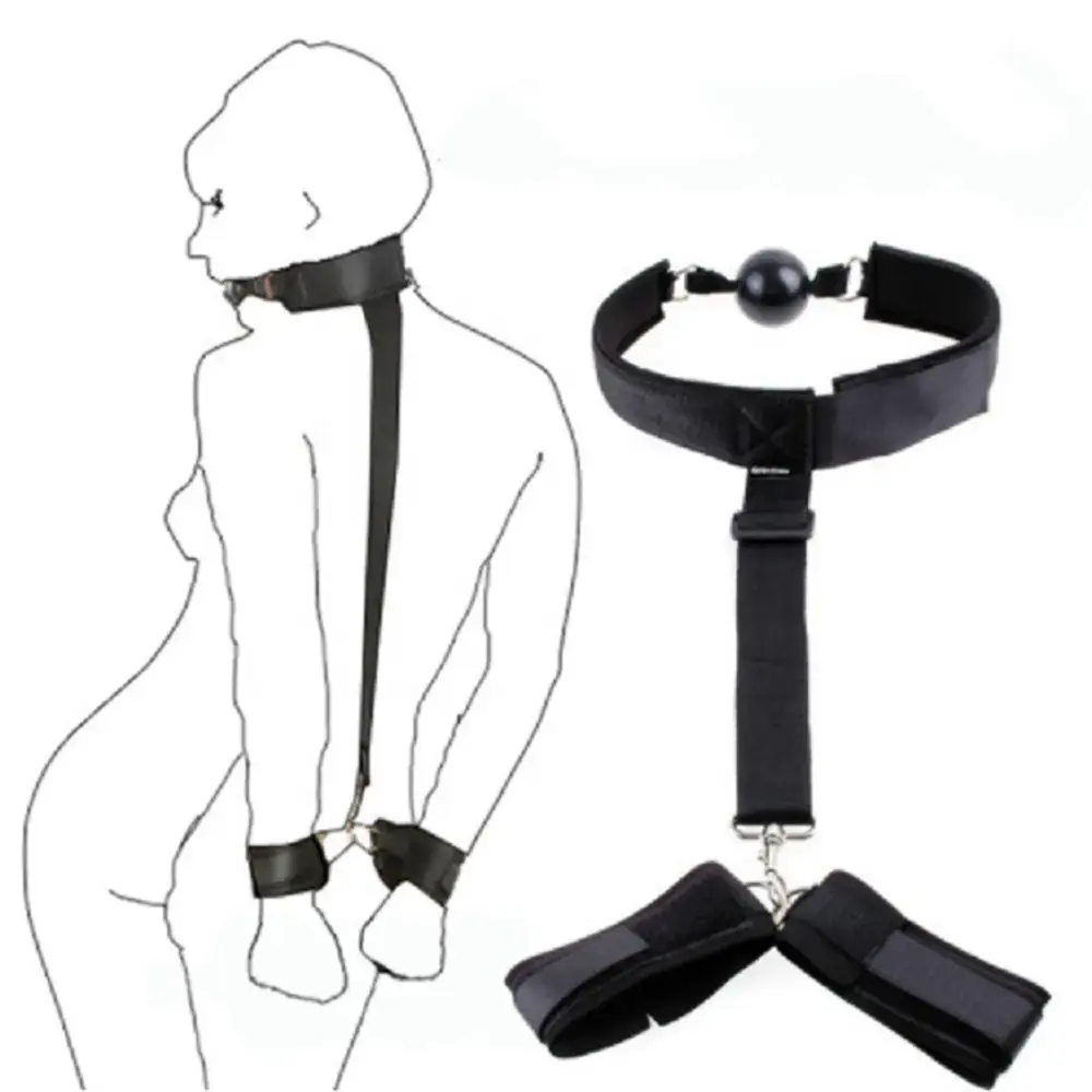Collar con mordaza y esposas