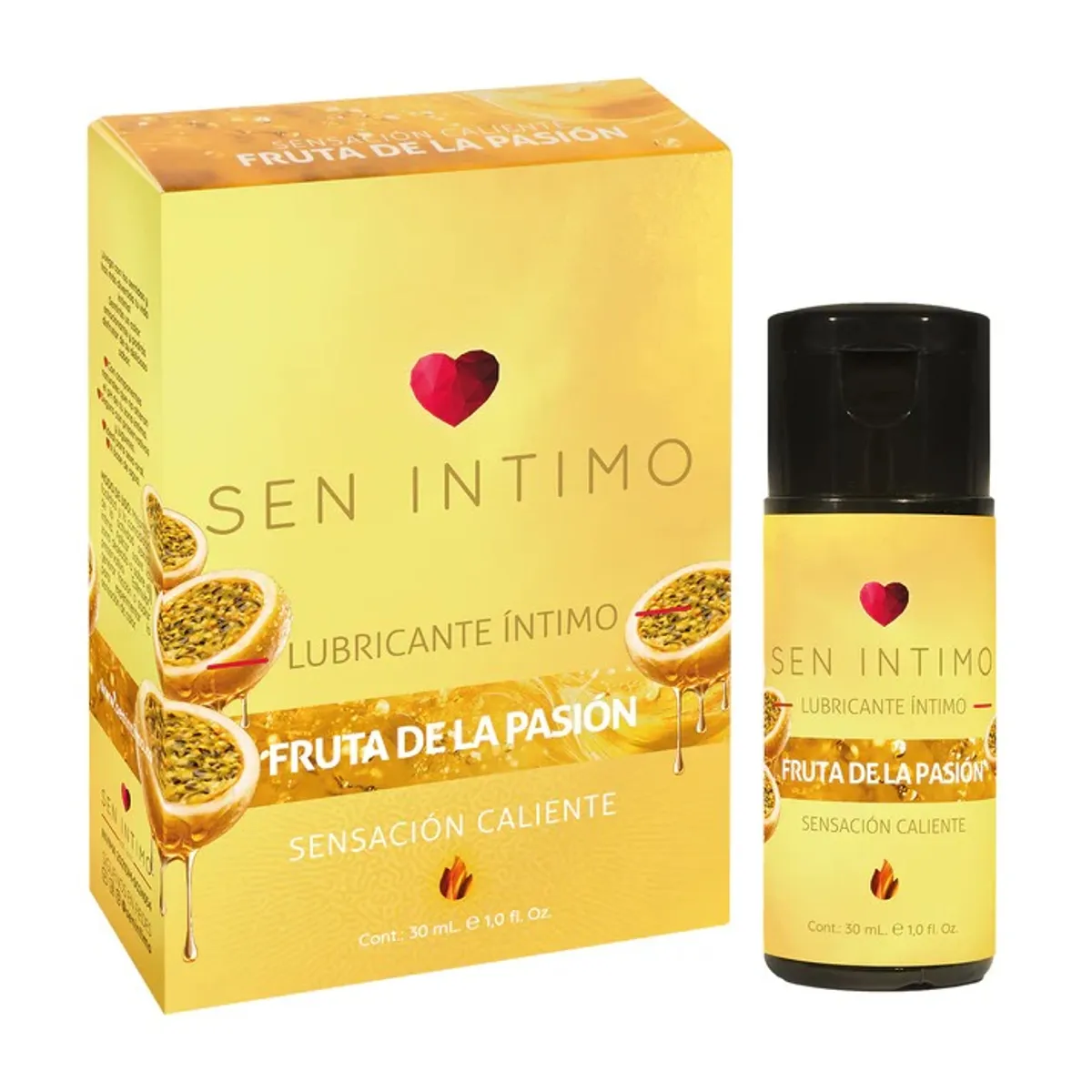Lubricante íntimo caliente Passion Fruit SEN de 30 ml