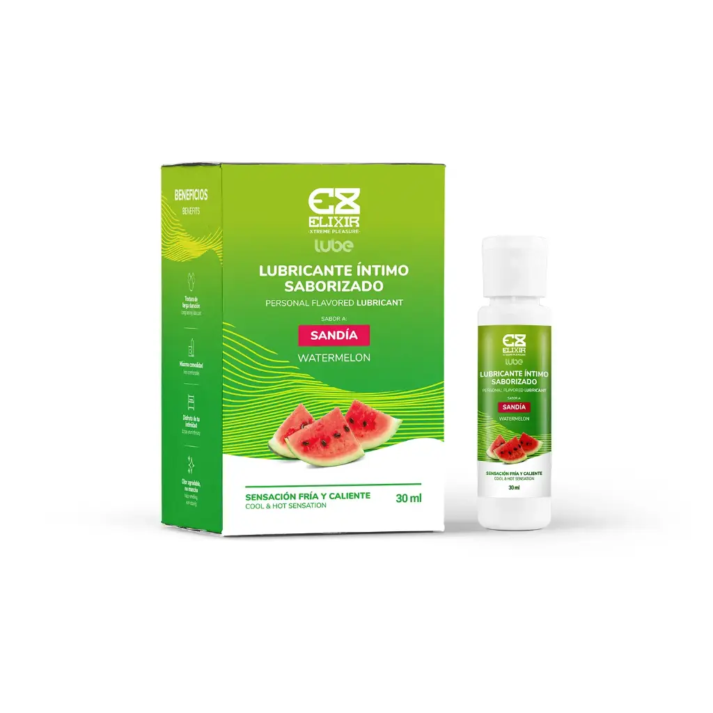 Lubricante Saborizado Sensación Caliente x 30ml Elixir